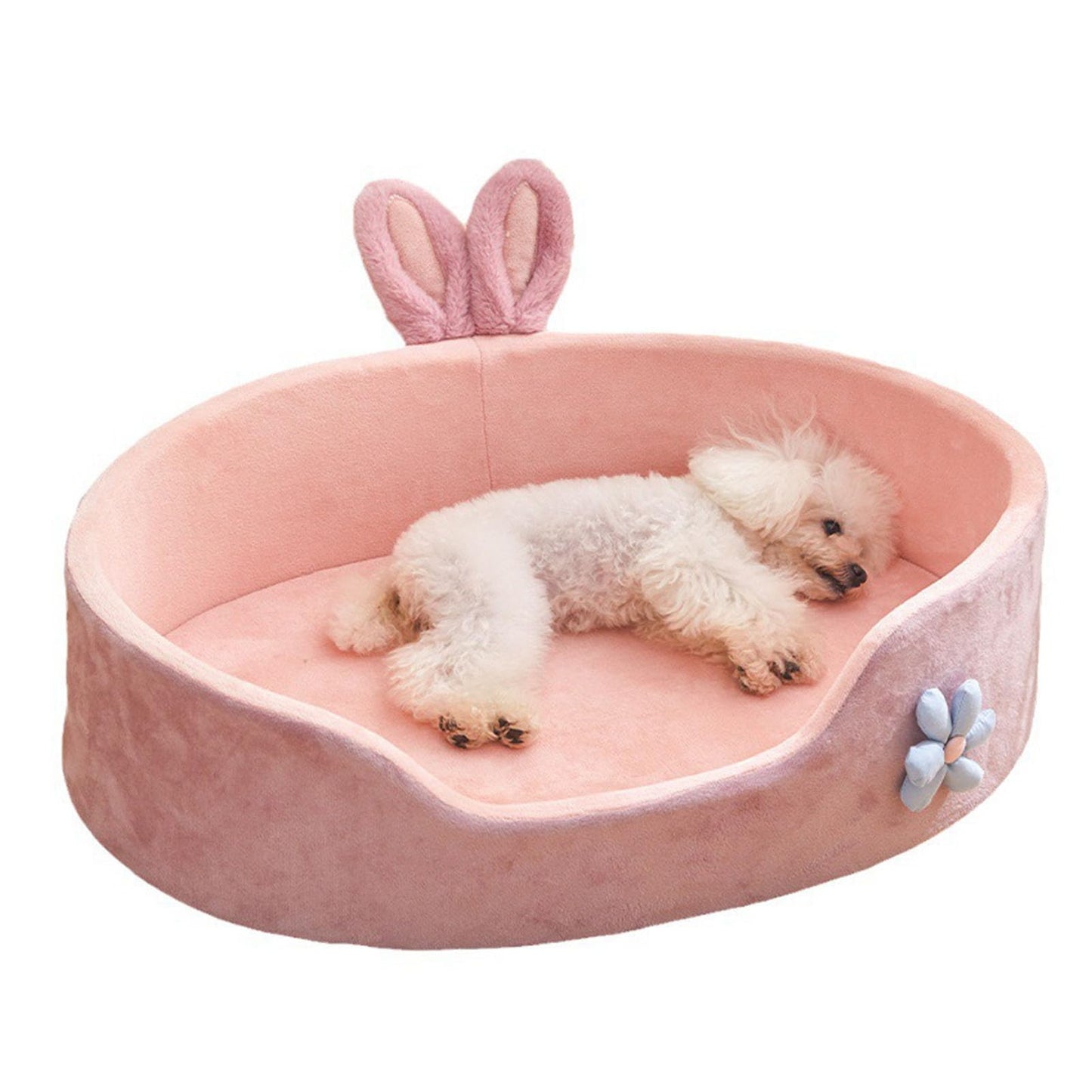 Cute Pink Princess Pet Bed with Rabbit Ears